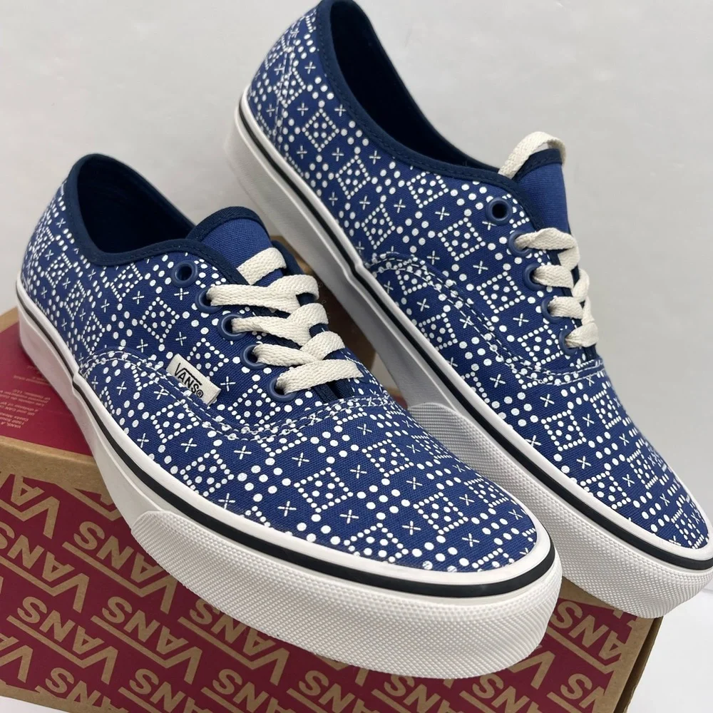 Vans WMNS Authentic Checker Dot Blue Sneakers VN000D7YCJE